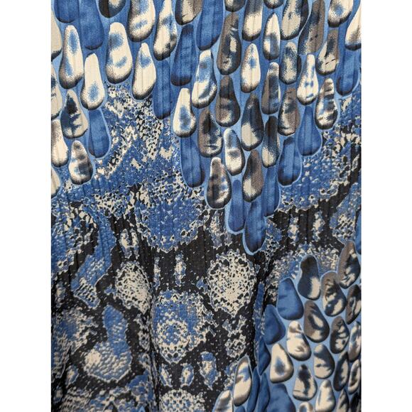 Jaipur womens blouse sz M Pleated in sections VGUC semi sheer Poly see measure - Picture 6 of 10